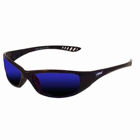 JONES STEPHENS Hellraiser Safety Glasses, Blue Mirror G30017